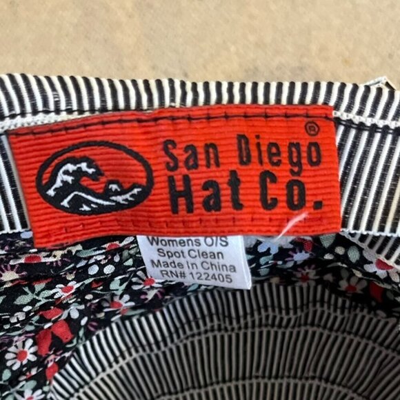 Vintage San Diego Hat Floppy Travel Cloth Packable Cottage Cor Summer Beach Hat - Picture 6 of 7